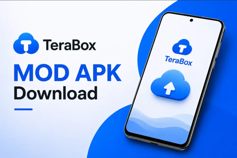 Terabox Mod APK Banner showing cloud icon and mobile splash screen